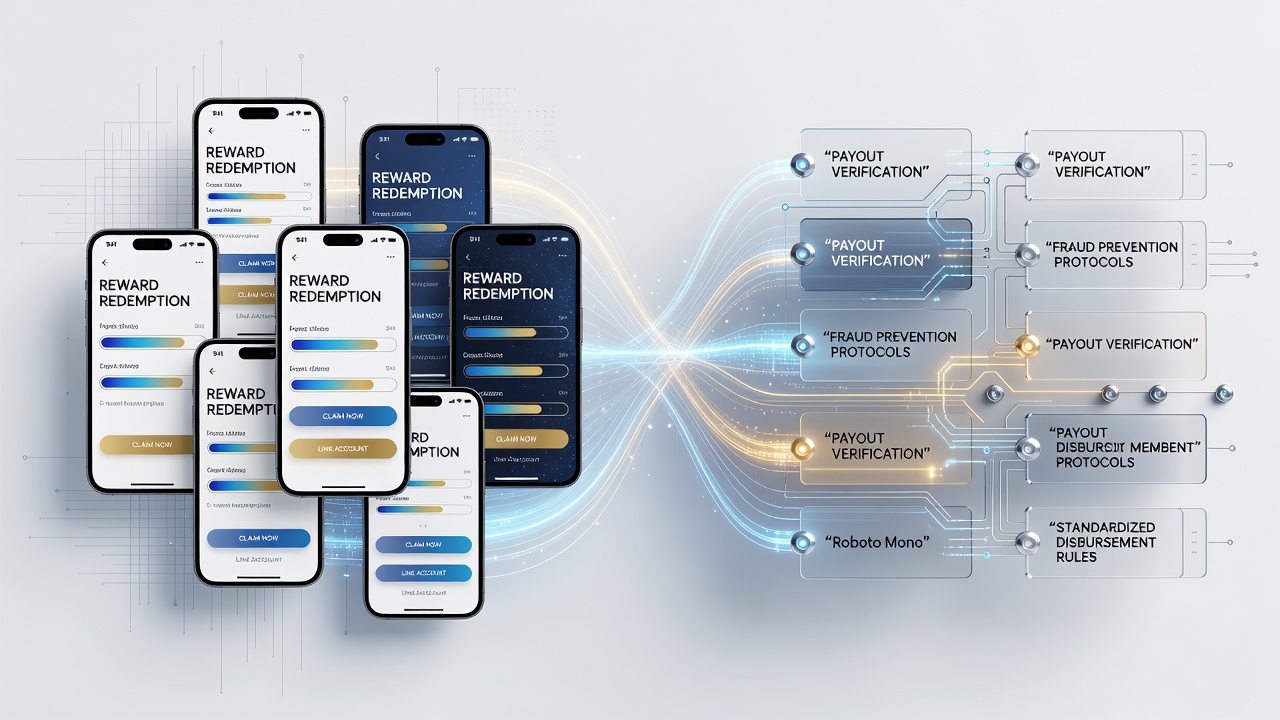 Datenvisualisierung von Belohnungsmustern und Auszahlungsverknüpfungen auf mobilen Geräten