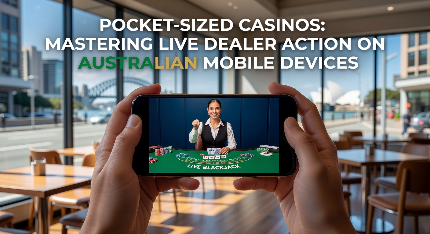 Smartphone mit Live-Dealer-Roulette auf australischem Hintergrund, das die Mobilität von Casino-Spielen zeigt