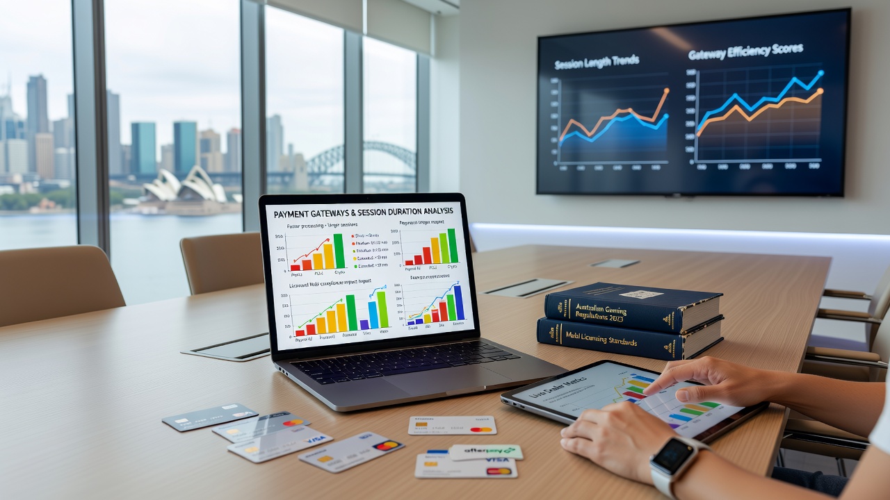 Data visualization of session lengths influenced by payment gateways in Australian mobile live dealer environments